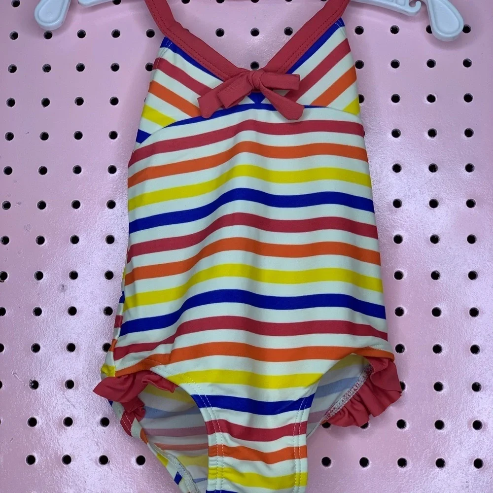 GAP Baby Rainbow Stripe One-Piece Swimsuit | 18–24M | Great Condition